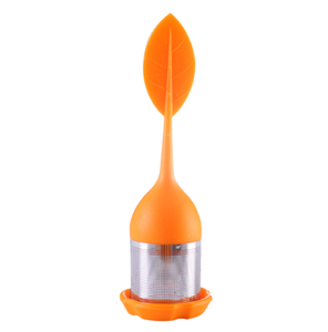 Hot Selling Loose Leaf <b>Infuser</b> With Drip Tray Filter Silicone <b>Tea</b> Strainer - Product Image 3