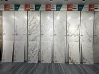 Dalles de Grès Cérame Matt Antidérapantes Haute Qualité Effet Marbre de Luxe 60x120/75x150 Modernes Brillantes pour Sols Intérieurs de Salle de Bain