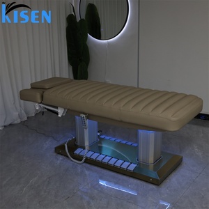 Kisen 4 Motors Electric Adjustable Beauty Bed Tattoo Chair Customized Lash Facial Bed for Salon Aesthetics Shop with Led Light - Product Image 5