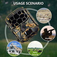 2025 nouveau support de panneau solaire extérieur de caméra de chasse WIFI infrarouge 8K 60MP avec capteur CMOS sans fil caméra de piste carte mémoire SD