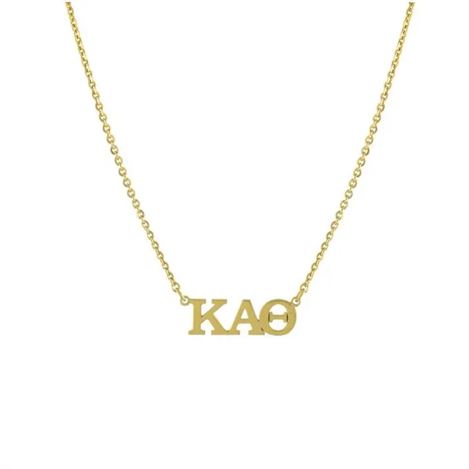 Sorority-colgante de plata de primera ley con letras para mujer, collar, Gargantilla, plata esterlina, estilo griego antiguo