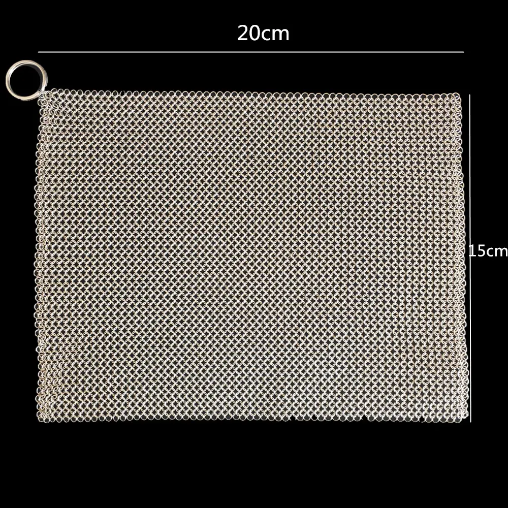 20x15 paslanmaz çelik Chainmail Scrubber/paslanmaz çelik yüzük örgü/zincir posta