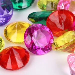 卸売アクリル宝石プラスチック宝石花瓶フィラークリスタル色宝石ダイヤモンド宝石