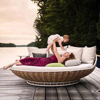 Jardin extérieur Patio étanche balançoire double macramé suspendu oeuf chaise pour cour parc