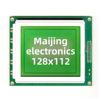 Module d'affichage LCD à matrice de points graphique STN Crystal Electronics MJ128112, écran jaune-vert avec texte noir 5V pour étage d'ascenseur