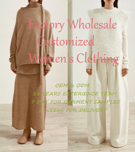 Fabricant OEM Chemises pullover tricotées personnalisées pour femmes Pulls à col rond décontractés de Chine Petites commandes Bienvenue - Product Image 1