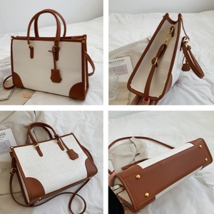 ¡Novedad de 2024! Bolsos de mano de cuero PU con patrón de cocodrilo para ir de compras a la moda, bolsos de mano con borla, bolso grande para mujer - Product Image 3
