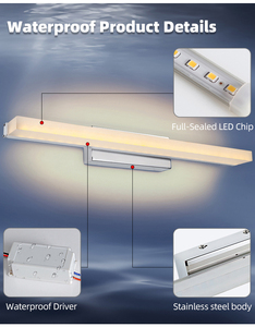 Lámpara de Espejo LED Acrílica Delgada para Baño, Moderna y Sencilla, con Luz LED Superior e Inferior, para Hoteles - Product Image 5
