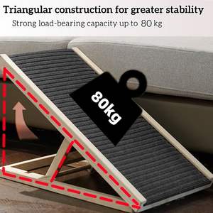 Massief Houten <span class=keywords><strong>Pet</strong></span> Ramp Verstelbare Antislip Tapijt Veiligheid Trap Voor Huisdieren Puppy Multifunctionele Hoge Bed Voor Auto 'S Huisdier Bedden & Accessoires - Product Image 3