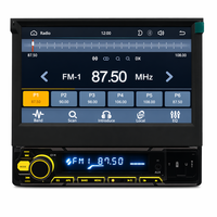 Autoradio 1 DIN 7 pouces à écran tactile rétractable avec DSP, GPS, Mirror Link, rétroéclairage RGB, ajustement universel