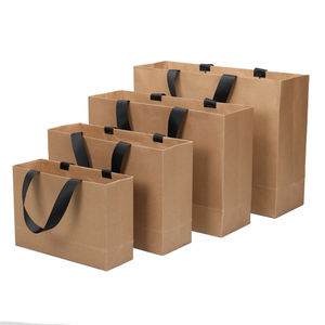 Bolsas de Papel Kraft Impresas con Logotipo Personalizado, Bolsas de Regalo para Tiendas de Ropa, Embalaje Publicitario para Negocios, Venta al Por Mayor - Product Image 1