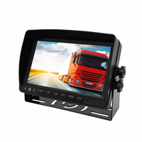 Monitor de Vehículo de Doble Canal Popular con Pantalla LCD, Admite Dos Entradas de Video para Cámara de Reversa y Sistemas de Seguridad en Camiones