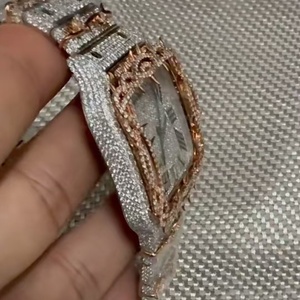 Moissanite Diamond Watch Ice-cut Luxury Watch High-end Premium <b>Automatic</b> Watch Customizable VVS Moissanite Diamond Ice-cut Watch - Product Image 4