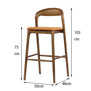 تخفيضات كبيرة على كراسي أثاث صلبة بتصميم فاخر خفيف ، كراسي بار حديثة ، كراسي ناعمة ، كرسي مرتفع - Product Image 2