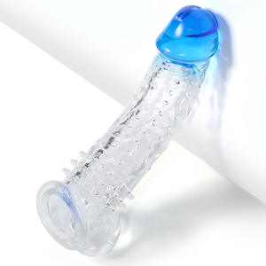 Juguetes eróticos para adultos con dientes de lobo, condón de pene suave con características de engrosamiento y alargamiento, especial para masturbación femenina - Product Image 4