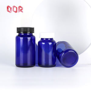 Custom Logo Glass Capsule <b>Bottle</b> Wide Mouth Clear Matte Round Cylinder Shape Health Supplement Medicine <b>Pill</b> Container - Product Image 6