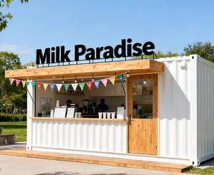 Contenedor Comercial Móvil Prefabricado, Kiosco Todo en Uno <span class=keywords><strong>para</strong></span> Cafetería, Bar al Aire Libre, <span class=keywords><strong>Negocio</strong></span> <span class=keywords><strong>de</strong></span> Snacks y Venta Minorista, Casa Prefabricada Pequeña - Product Image 3