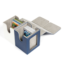Convertible Deck Box with Toploader Window Display 100+ Double-Sleeved TCG Sport Card Storage Box