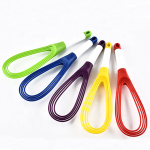 Raybin Máy Đánh Trứng Nhà Bếp Bằng Silicon Không Chứa BPA 4 Dây Phẳng Thiết Kế Mới - Product Image 1