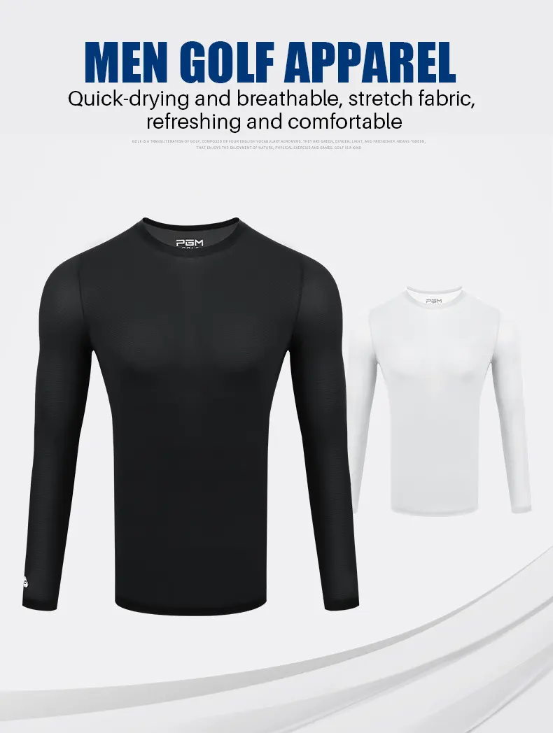 PGM YF307 golf shirt fabric sun protection shirt wholesale plain high performance golf shirts