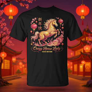 Camiseta Crazy Horse Lady Edición 2026 con diseño del Año Nuevo Chino - Product Image 3