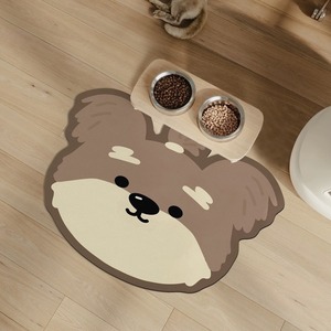 Alfombrilla de Tierra de Diatomeas para Mascotas, Diseño de Dibujos Animados, Redonda, Antideslizante, para Comedero de Perros y Gatos - Product Image 3