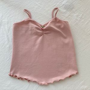 Brandy BM pur désir vent cerise col en v petit gilet à bretelles femmes été champignon bord mince et mince polyvalent débardeurs femmes - Product Image 2