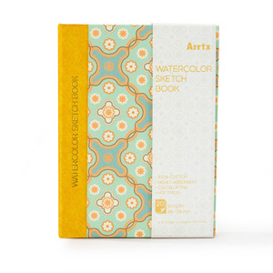 Vente chaude <span class=keywords><strong>Arrtx</strong></span> AWN-01A420 300gsm 20 feuilles presse à chaud aquarelle cahier couverture rigide - Product Image 1