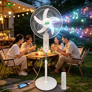Ventilateur solaire sur pied 18 pouces, ventilateurs solaires de qualité supérieure avec <span class=keywords><strong>radio</strong></span>, ventilateur refroidisseur - Product Image 1