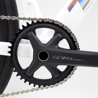 Vélo de route en fibre de carbone GRAVEL-V1 12 vitesses avec freins à disque hydrauliques et pneus larges 38C pour la course urbaine et le cyclisme, pédalier standard inclus