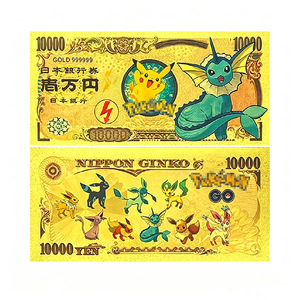 Nouvelles ventes 2026 : Billet de banque Pokémon US plaqué or 24 carats, 9 designs, pour collection - Product Image 6