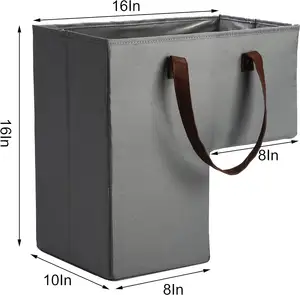 고품질 계단 바구니 가죽 핸들 접이식 계단 단계 바구니 카펫 계단 스토리지