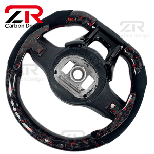 Volant de direction amélioré en fibre de carbone avec LED RPM pour <span class=keywords><strong>Mercedes</strong></span> Benz W205 AMG, avec palettes de changement de vitesse pour E400 W204 G500 G63 - Product Image 3