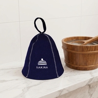 Chapeau de sauna en feutre 100% laine de haute qualité avec boucle pour la rétention de la chaleur et l'élimination de l'humidité dans la salle de vapeur