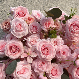 Promise 3D tela flor pared telón de fondo rollup Pared de flores artificiales hechas a mano Para Boda y Navidad - Product Image 4