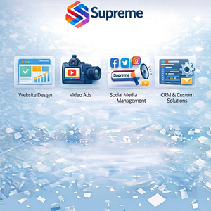 Supreme Web Design & Ads UAE Diseño de Sitios Web Anuncios en Video Gestión de Redes Sociales Soluciones CRM - Product Image 1