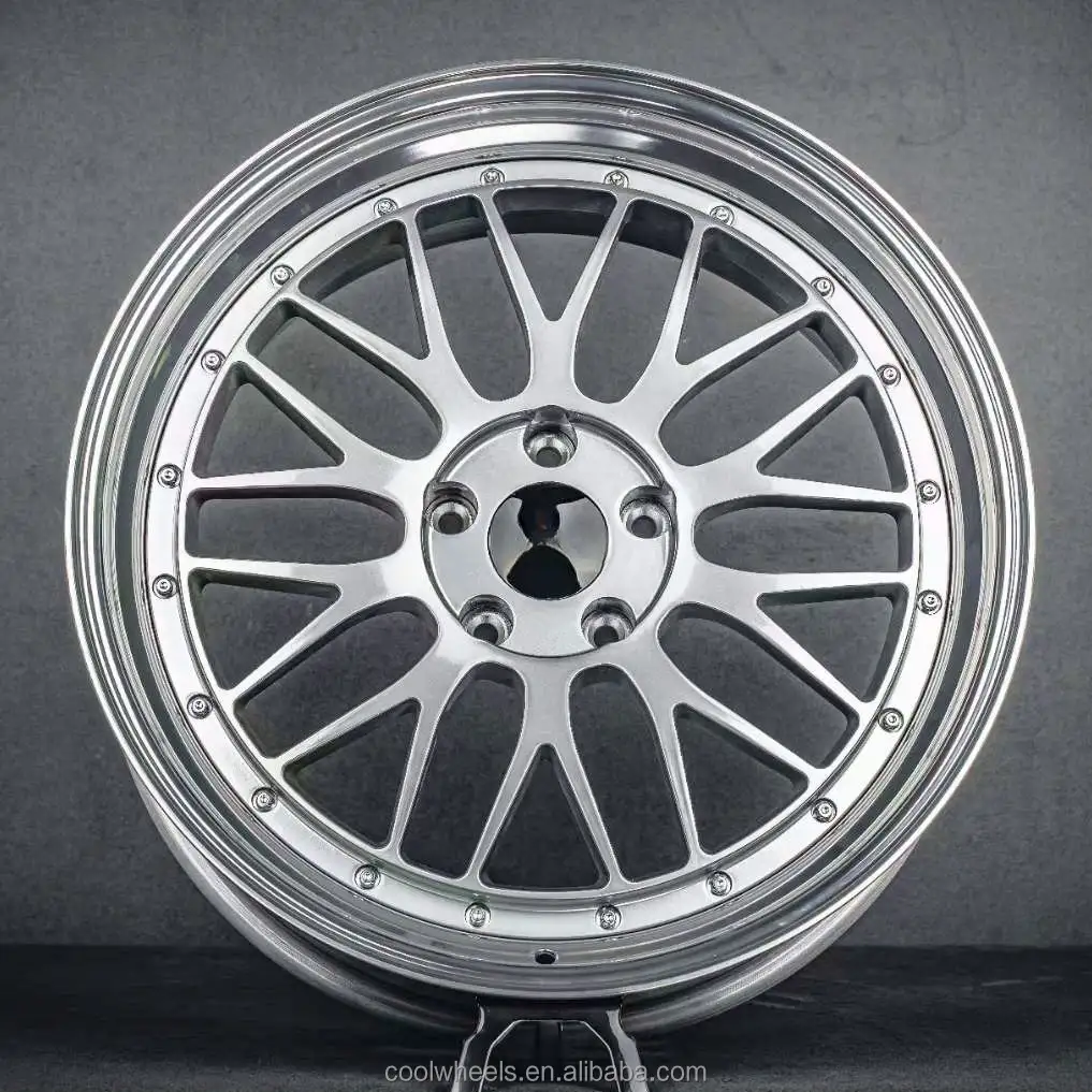 Luxury custom 3 piece wheels 17 18 19 20 21 inch 5x114.3 staggered Forged alloy rims jante for Tesla model 3 Civic Accord Supra