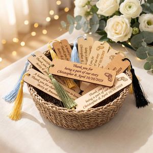 Marcapáginas de Madera para Recuerdo de Boda, Regalo para Amantes de los Libros, Recuerdo para Invitados, Souvenir Rústico para Fiestas - Product Image 2