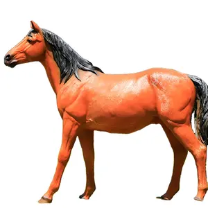 Personalizza la statua del cavallo in fibra di vetro scultura animale animali statua all'aperto Design realistico centro commerciale mostra sculture