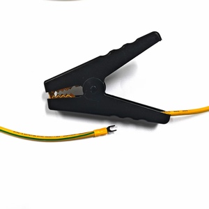Câble <span class=keywords><strong>de</strong></span> mise à la terre jaune-vert avec pince crocodile 300A et borne <span class=keywords><strong>de</strong></span> type fourche 6mm² pour batterie automobile - Product Image 4