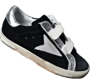 Baskets en cuir véritable rétro automne-été pour femmes, chaussures plates de sport <span class=keywords><strong>Superstar</strong></span> de marques de créateurs pour enfants et hommes - Product Image 1