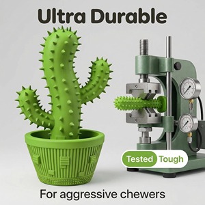 Cepillo de Dientes para Perros Personalizado 2027, Juguete Masticable para Limpieza Dental, Juguete para Mascotas, Venta al por Mayor, Juguetes Resistentes para Masticadores Agresivos, Cactus - Product Image 5