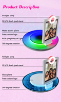 Fournitures de fête : Coque de table pour iPad pour photomaton, Station de partage vidéo avec caméra selfie, Table en verre pour photomaton iPad 12.9