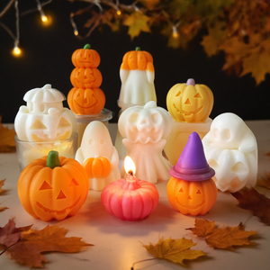 J-5301 Cross-border Ghost Aromatherapy <b>Candle</b> <b>Mold</b> Diy Halloween Pumpkin Ghost Decorations Plaster Ornaments Abrasives - Product Image 4