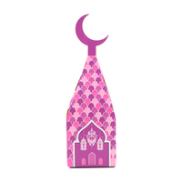 Boîte Cadeau Ramadan Bonbons Snacks Sushi Gelée Design Mosquée Lune Emballage en Papier Kraft Écologique Portable Auto-élevant