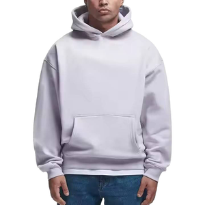 Sweat-shirt à capuche de haute qualité, couleur corail unie, en coton French Terry, décontracté, pour l'automne, avec poche, coupe classique - Product Image 4