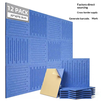 Panneaux acoustiques ignifuges autocollants 30x30cm pour studio, hôtel, appartement et école