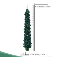 LED Weihnachts baum geformte Konus LED Eco Kerze mit Tupfen Kupferdraht Design 2PCS Flammen los für Holiday Home Party Dekor