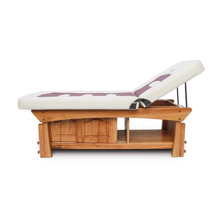 Cheap Massage Bed Beauty Salon Cosmetic Eyelash Facial Treatment Table Solid Wood Thai Massage Bed