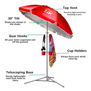 Parapluie de piscine extérieur robuste 360 degrés parapluie commercial extérieur coupe-vent parapluie auvent toit extérieur - Product Image 2